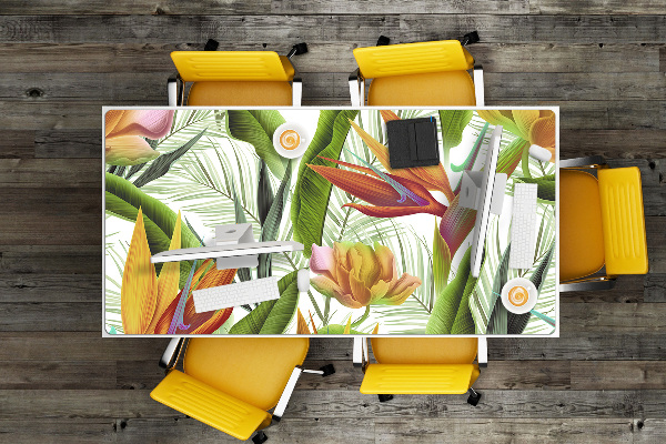 Desk mat tropical plants