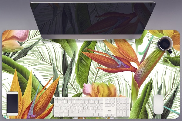 Desk mat tropical plants