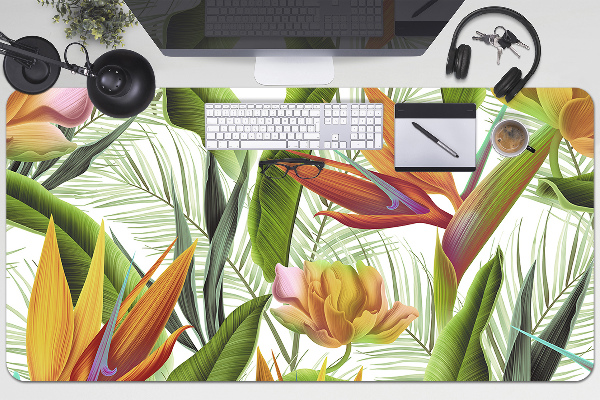 Desk mat tropical plants