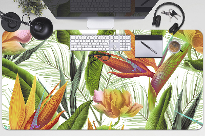 Desk mat tropical plants