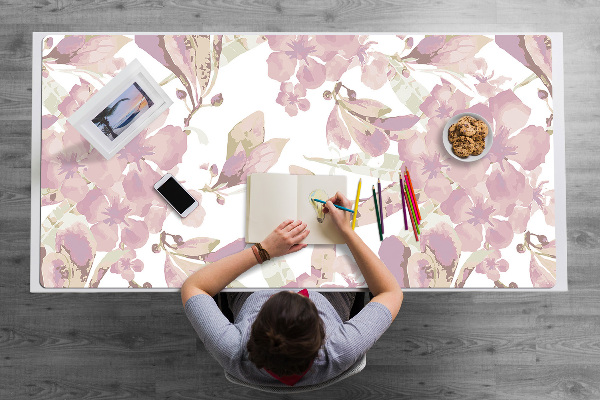 Desk mat Pale pink hibiscus