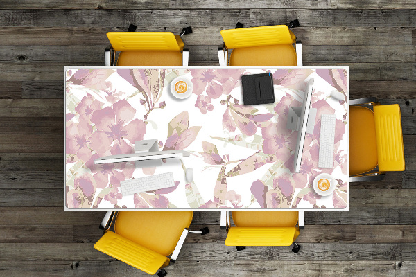 Desk mat Pale pink hibiscus