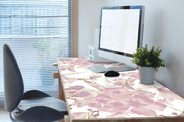 Desk mat Pale pink hibiscus