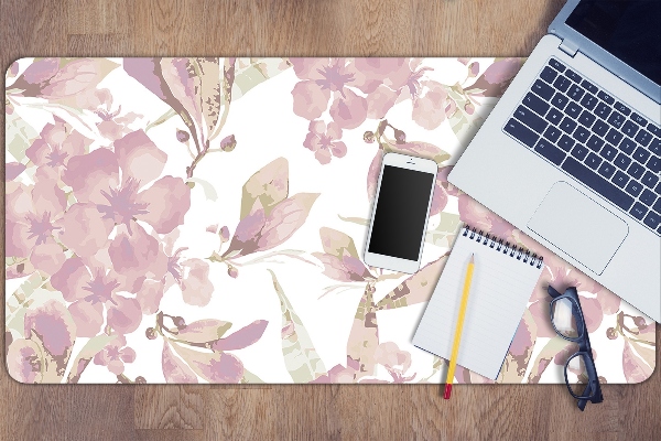 Desk mat Pale pink hibiscus