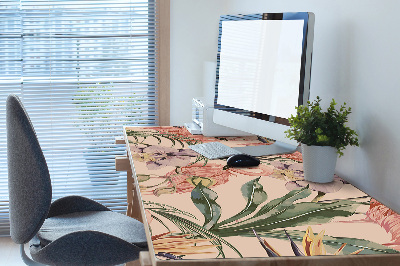 Large desk mat for children Flamingos