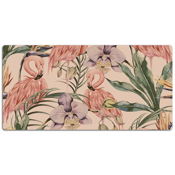 Large desk mat for children Flamingos