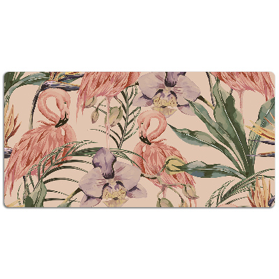 Large desk mat for children Flamingos