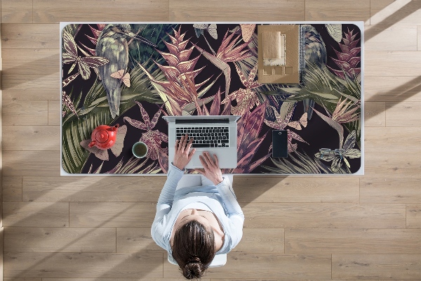 Full desk protector Hummingbird and butterflies