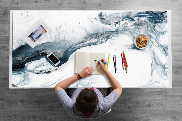 Full desk pad Winter abstraction