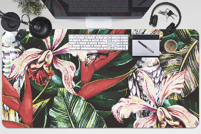 Desk mat Parrot in the tropics