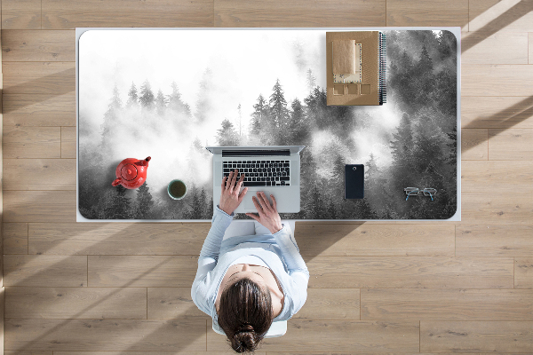 Large desk mat for children misty forest