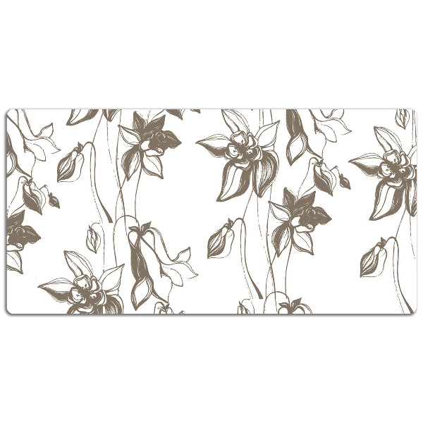 Desk pad drawing flowers