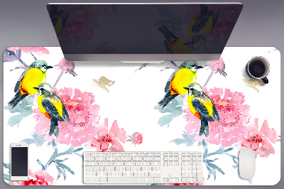 Full desk mat Birds and flowers