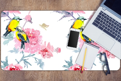 Full desk mat Birds and flowers