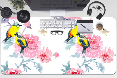 Full desk mat Birds and flowers