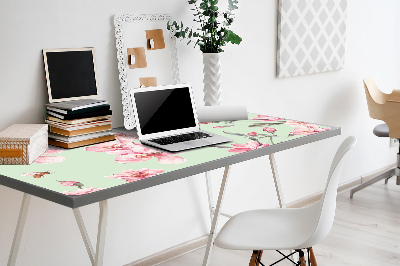 Large desk pad PVC protector Cherry blossoms