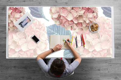 Large desk mat for children Hydrangea