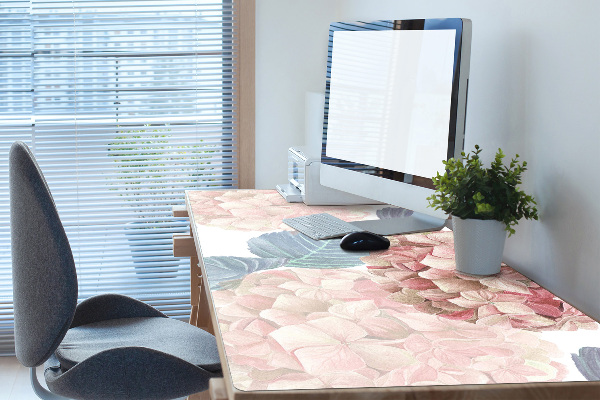 Large desk mat for children Hydrangea