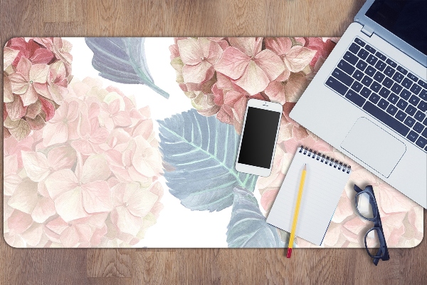 Large desk mat for children Hydrangea