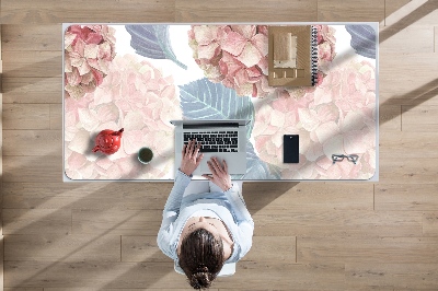 Large desk mat for children Hydrangea