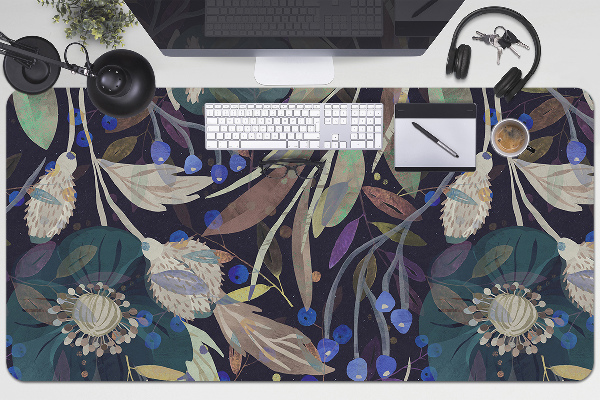 Desk pad botanical pattern