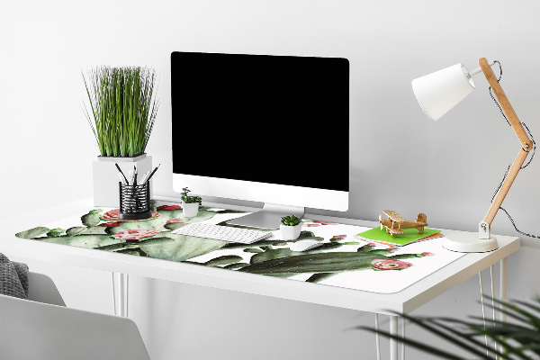 Large desk mat for children cacti