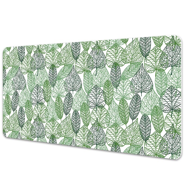 Large desk pad PVC protector forest leaves