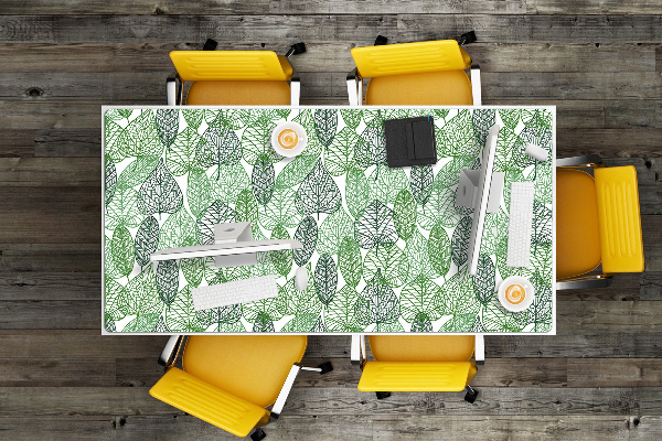 Large desk pad PVC protector forest leaves