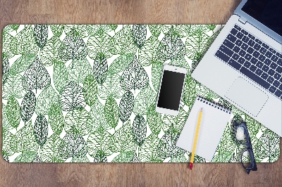 Large desk pad PVC protector forest leaves