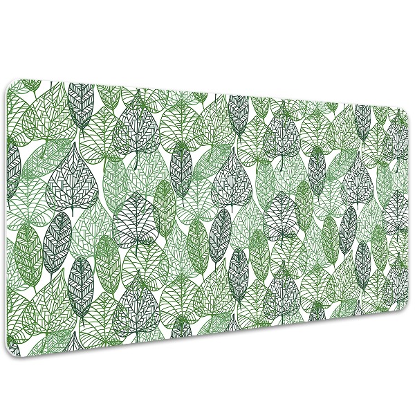 Large desk pad PVC protector forest leaves