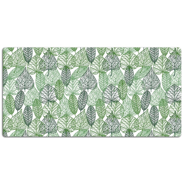 Large desk pad PVC protector forest leaves
