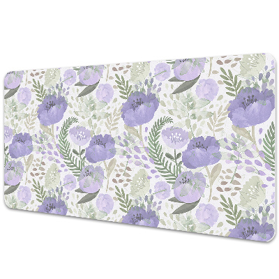 Large desk mat table protector pastel poppy