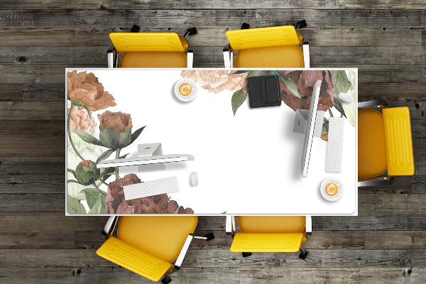 Desk pad Vintage Peonies
