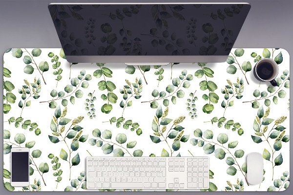 Large desk mat for children eucalyptus