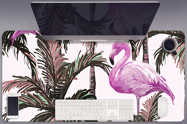Desk mat Flamingos in the palms