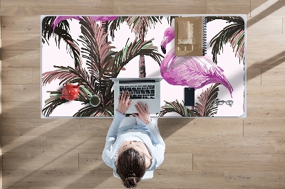 Desk mat Flamingos in the palms