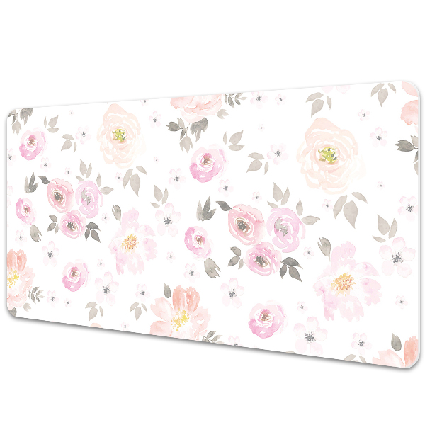 Full desk pad watercolor flowers