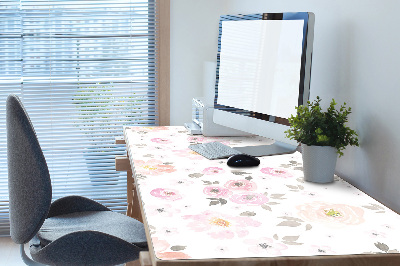 Full desk pad watercolor flowers