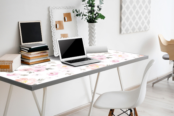 Full desk pad watercolor flowers