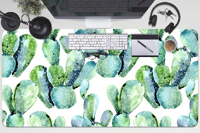 Desk pad green cacti