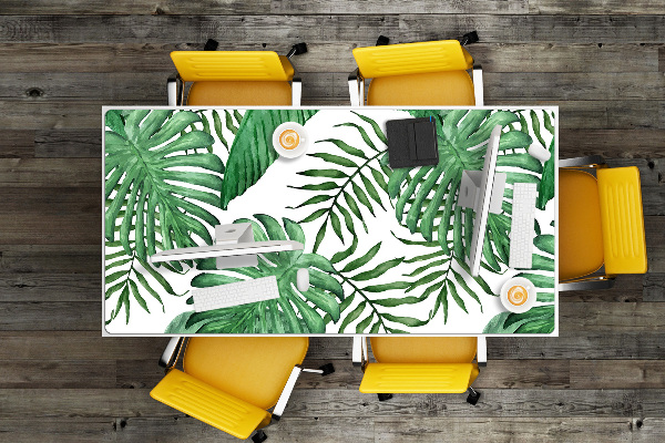 Large desk mat for children Palm leaves