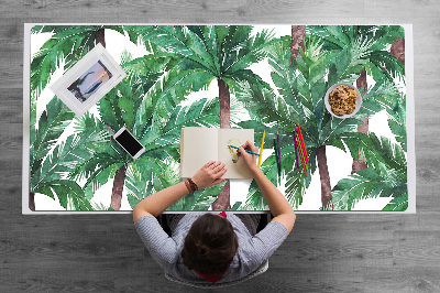 Full desk protector tropical palm trees