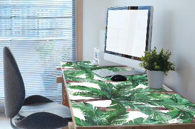 Full desk protector tropical palm trees