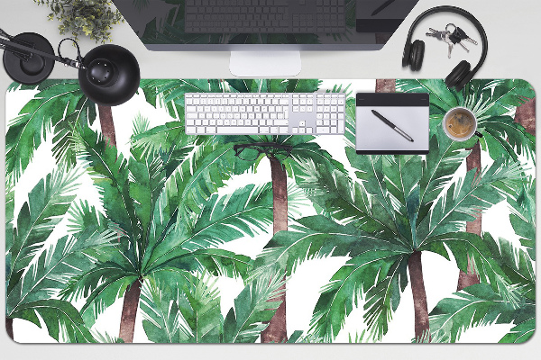 Full desk protector tropical palm trees