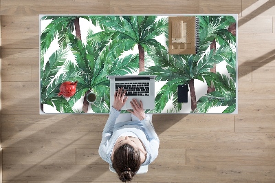 Full desk protector tropical palm trees