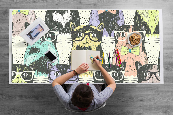 Full desk protector Cats glasses