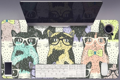 Full desk protector Cats glasses