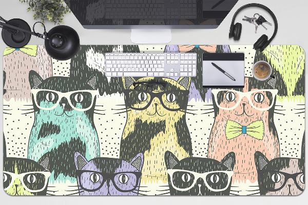 Full desk protector Cats glasses