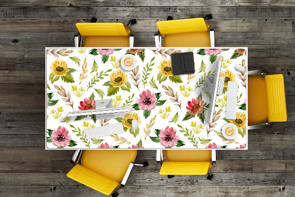 Desk pad watercolor Flowers