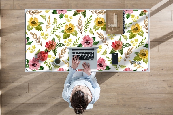Desk pad watercolor Flowers